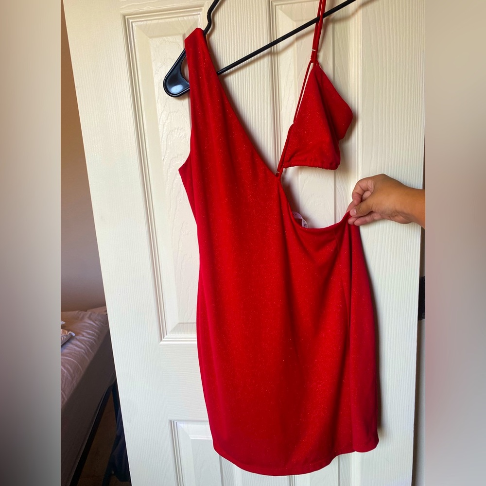 Mini dress, one shoulder bikini top - Picture 1 of 2